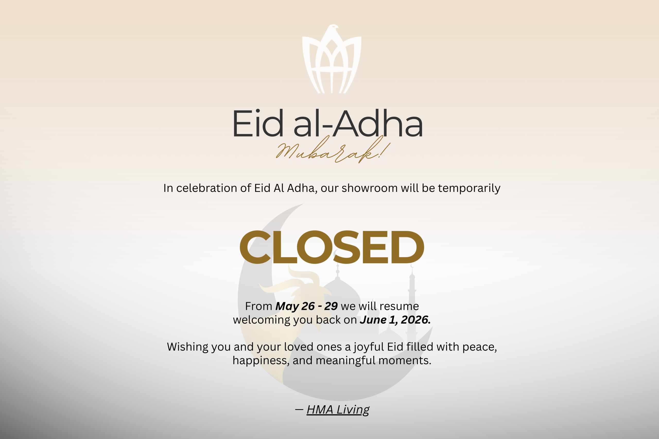 Eid ul Azha Mubarak